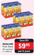 Infacare Fruit Juice (All Variants)  6 x 200ml-Per 6-Pack