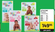 Little One Nappies 44/52/60/66's-Per Pack