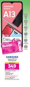 Samsung Galaxy A13 4G Smartphone-On 1GB Red Top Up Core More Data