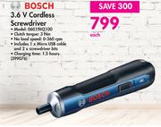 Bosch 3.6V Cordless Screwdriver 06019H2100