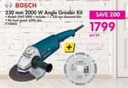 Bosch 230mm 2000W Angle Grinder Kit GWS 2000-Per Kit