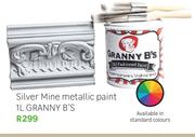 Granny B'S Silver Mine Metallic Paint-1Ltr