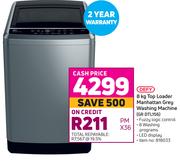 Defy 8Kg Top Loader Manhattan Grey Washing Machine GR DTL156