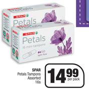 Spar Petals Tampons Assorted-16s Per Pack