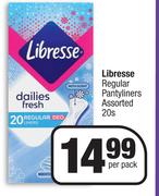 Libresse Regular Pantyliners Assorted-20s Per Pack