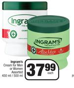 Ingram's Cream For Men Or Women Assorted-450ml/500ml Each