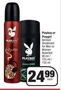 Playboy Or Playgirl Aerosol Deodorant For Men Or Women Assorted-90ml/125ml/150ml Each