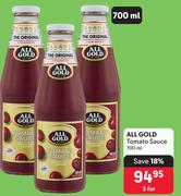 All Gold Tomato Sauce-For 3 x 700ml 