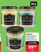 Maille Hollandaise Bearnaise Or Tartare Sauce-185g Each