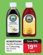 Robertsons Vanilla Essence Or Colouring (All Variants)-100ml Each