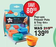 Tommee Tippee Pop-Ups Freezer Pots & Tray 4m+