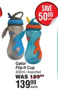 Nuby Gator Flip It Cup Assorted-450ml Each