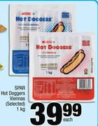 Spar Hot Doggers Viennas-1kg Each