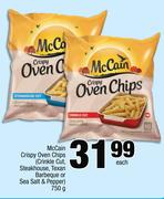 McCain Crispy Oven Chips (Crinkle Cut, Steakhouse, Texan Barbeque Or Sea Salt & Pepper)-750g Each