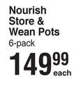 Vital Baby Nourish Store & Wean Pots-6 Pack Each