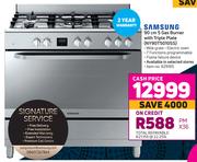 Samsung 90cm 5 Gas Burner With Triple Plate NY90T5010SS