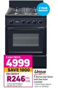 Univa 4-Burner Gas Stove With Gas Oven UG016BI