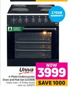 Univa 4-Plate Undercounter Oven And Hob Set U336B