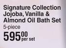 Baylis & Harding Signature Collection Jojoba, Vanilla & Almond Oil Bath Set 5 Piece-Per Set