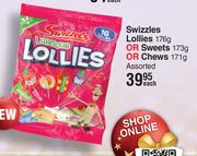 Swizzles Lollies 176g Or Sweets 173g Or Chews 171g Assorted-Each