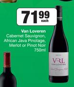 Van Loveren Cabernet Sauvignon, African Java Pinotage, Merlot Or Pinot Noir-750ml Each