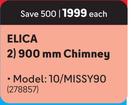 Elica 900mm Chimney 10/MISSY90