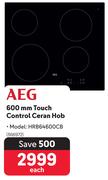 AEG 600mm Touch Control Ceran Hob HRB64600CB