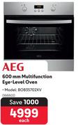 AEG 600mm Multifunction Eye Level Oven BOB35702XV