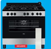 AEG 900mm 5 Burner Gas/Electric Stove CKB901A4BM