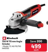 Einhell 750W 115mm Angle Grinder TC-AG115/750