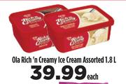 Ola Rich n Creamy Ice Cream Assorted-1.8L Each