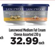 Lancewood Medium Fat Cream Cheese Assorted-230g Each