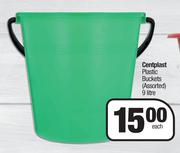 Cenplast Plastic Buckets (Assorted) 9 Litre-Each