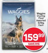 Waggies Dry Dog Food Assorted-6/8Kg Each