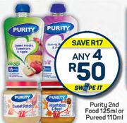 Purity 2nd Food 125ml Or Pureed 110ml-Any 4