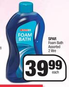 Spar Foam Bath Assorted-2Ltr Each