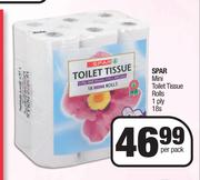 Spar Mini Toilet Tissue Rolls 1 Ply-18 Per Pack