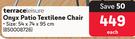 Terrace Leisure Onyx Patio Textilene Chair-Each