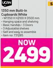 Ucan 1350mm Built In Cupboards White