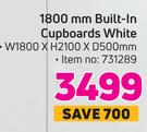 Ucan 1800mm Built In Cupboards White