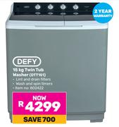 Defy 15Kg Twin Tub Washer DTT151