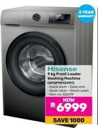 Hisense 9Kg Front Loader Washing Machine WFQP9012VMT