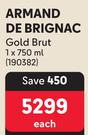 Armand De Brignac Gold Brut-750ml Each