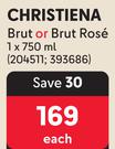 Christiena Brut Or Brut Rose-750ml Each
