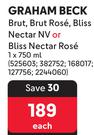 Graham Beck Brut,Brut Rose,Bliss Nectar NV Or Bliss Nectar Rose-750ml Each