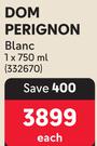 Dom Perignon Blanc-750ml Each
