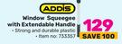 Addis Window Squeegee With Extendable Handle