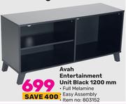 Avah Entertainment Unit (Black) 1200mm
