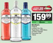 Stretton's Original London Dry Gin,Triple Berry,Wild Berry Or Ruby Orange Flavoured Gin-750ml Each