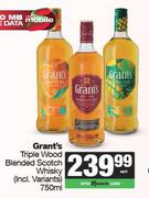 Grant's Triple Wood Blended Scotch Whisky-750ml Each